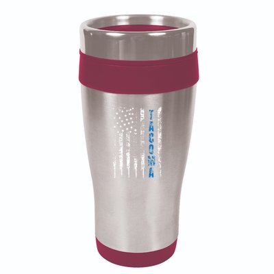 Blue Line Tacoma Distressed National Police Week 16oz Travel Tumbler