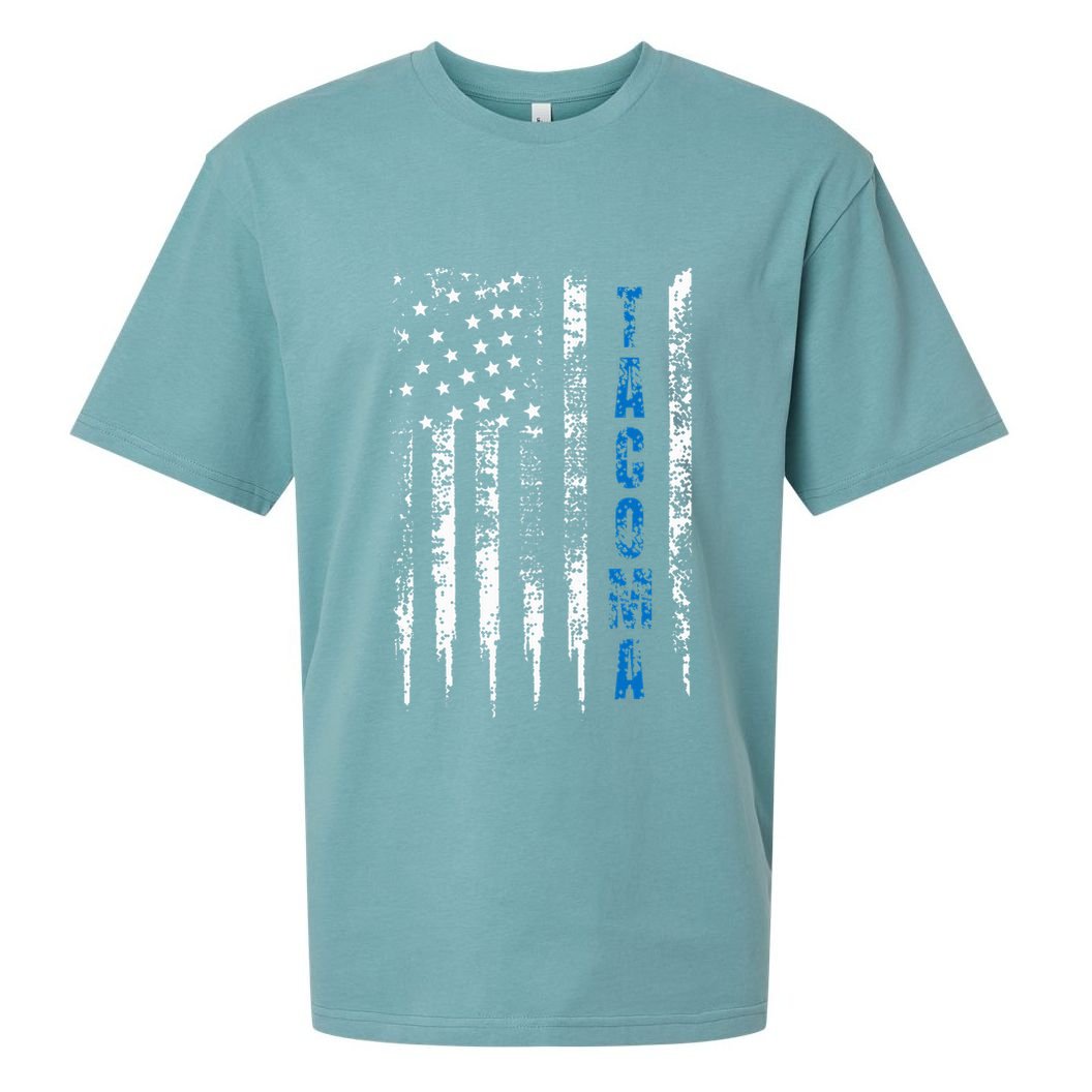 Blue Line Tacoma Distressed National Police Week Sueded Cloud Jersey T-Shirt