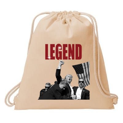 Blackgunsmatter Legend Trump Shots Fired At Rally Drawstring Bag