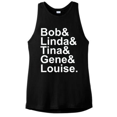 Bob Linda Tina Gene Louise Bob's Burgers Ladies PosiCharge Tri-Blend Wicking Tank