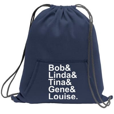 Bob Linda Tina Gene Louise Bob's Burgers Sweatshirt Cinch Pack Bag