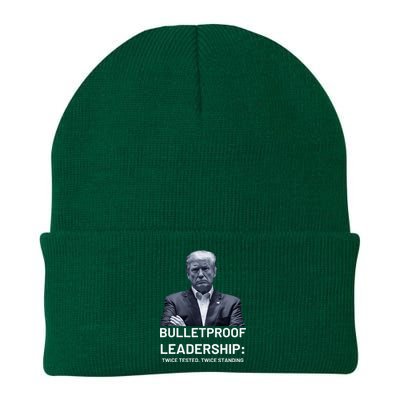 Bulletproof Leadership Twice Tested Twice Standing Trump Knit Cap Winter Beanie