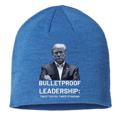 Bulletproof Leadership Twice Tested Twice Standing Trump Sustainable Beanie