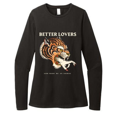 Better Lovers Tiger Hand God Made Me An Animal Womens CVC Long Sleeve Shirt