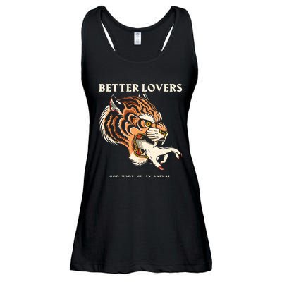 Better Lovers Tiger Hand God Made Me An Animal Ladies Essential Flowy Tank