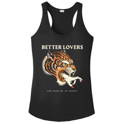 Better Lovers Tiger Hand God Made Me An Animal Ladies PosiCharge Competitor Racerback Tank