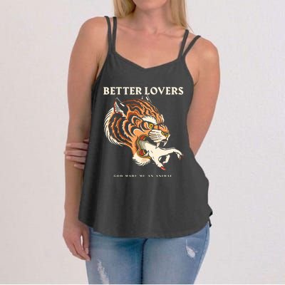 Better Lovers Tiger Hand God Made Me An Animal Women's Strappy Tank