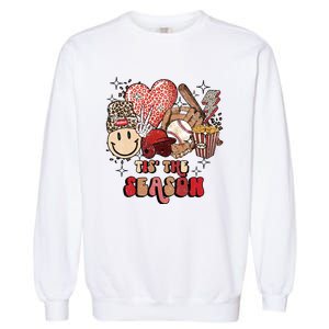 Baseball Lover Tis The Season Baseball Mom Game Day Garment-Dyed Sweatshirt