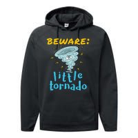 Beware Little Tornado Twister Active Performance Fleece Hoodie