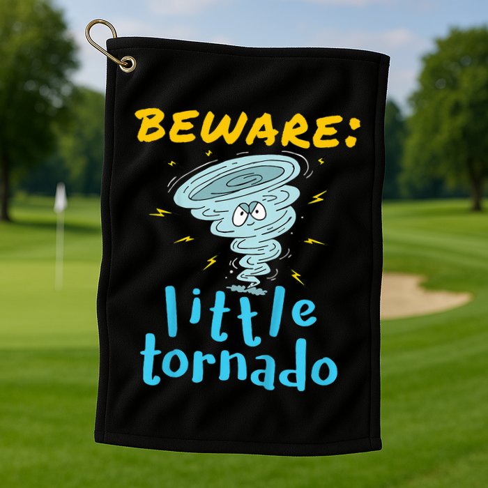 Beware Little Tornado Twister Active Golf Towel