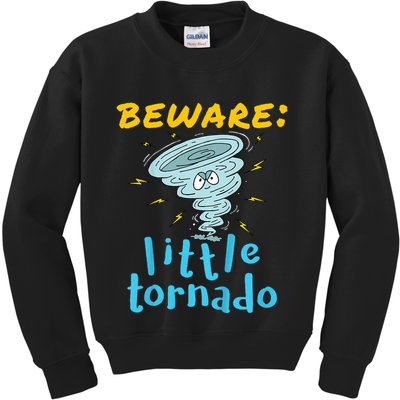 Beware Little Tornado Twister Active Kids Sweatshirt