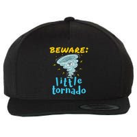 Beware Little Tornado Twister Active Wool Snapback Cap