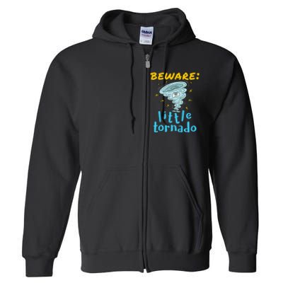 Beware Little Tornado Twister Active Full Zip Hoodie