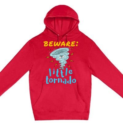 Beware Little Tornado Twister Active Premium Pullover Hoodie