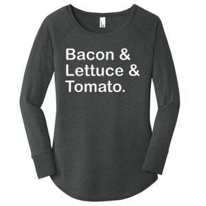 Bacon Lettuce Tomato Women's Perfect Tri Tunic Long Sleeve Shirt