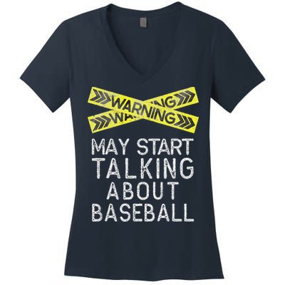 Baseball Lover Tee Baseball Player Women's V-Neck T-Shirt