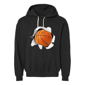 Basketball Lover Tee Ball Garment-Dyed Fleece Hoodie