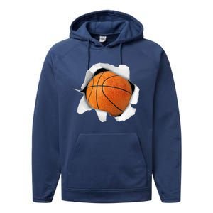 Basketball Lover Tee Ball Performance Fleece Hoodie