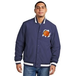 Basketball Lover Tee Ball Insulated Varsity Jacket