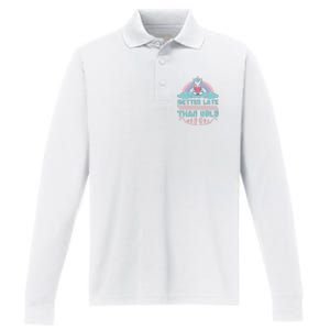 Better Late Than Ugly Performance Long Sleeve Polo