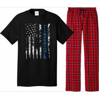 Blue Line Tacoma Distressed National Police Week Pajama Set