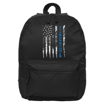 Blue Line Tacoma Distressed National Police Week 16 in Basic Backpack