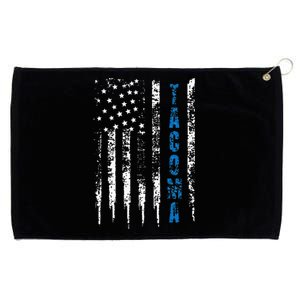 Blue Line Tacoma Distressed National Police Week Grommeted Golf Towel