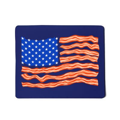 Bacon Lover Tee, Meat Lover Design, Funny USA Flag Mousepad