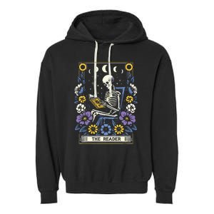 Book Lover Tarot Card The Reader Mystic Funny Garment-Dyed Fleece Hoodie