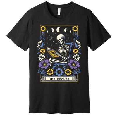 Book Lover Tarot Card The Reader Mystic Funny Premium T-Shirt