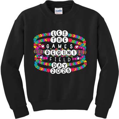 Bracelet Let The Games Begin Field Day 2025 Teacher Student Kids Sweatshirt
