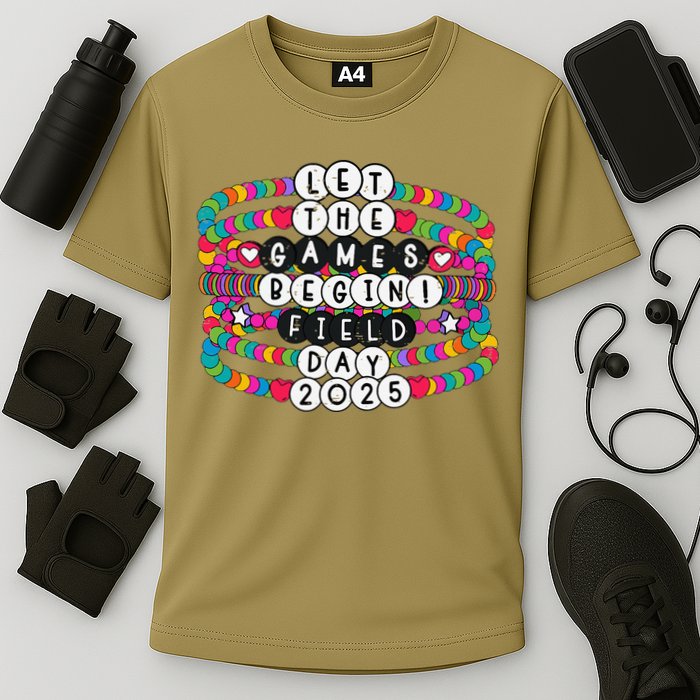 Bracelet Let The Games Begin Field Day 2025 Teacher Student Cooling Performance Crew T-Shirt