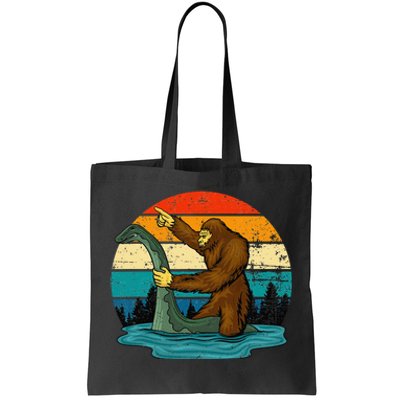 Bigfoot Lover Tee Retro Mythical Creatures Tote Bag