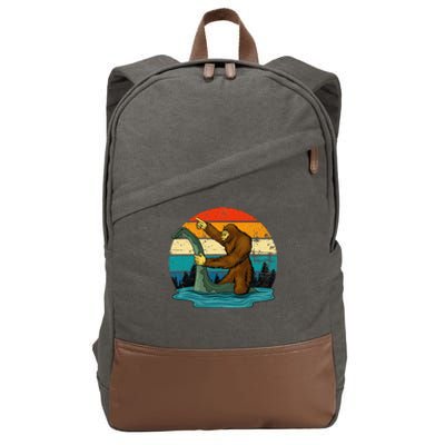 Bigfoot Lover Tee Retro Mythical Creatures Cotton Canvas Backpack