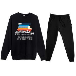 Book Lover T Book Lover Gift Reading Lover Premium Crewneck Sweatsuit Set