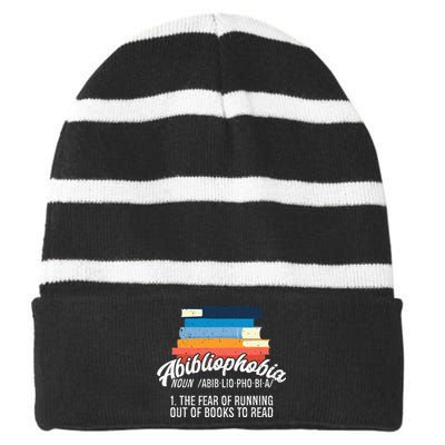 Book Lover T Book Lover Gift Reading Lover Striped Beanie with Solid Band