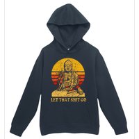 Buddha Let That Shit Go Gift Vintage Distressed Gift Urban Pullover Hoodie