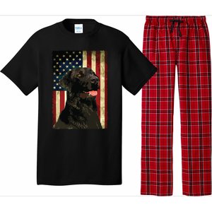 Black Labrador T Gift USA Flag Lab Owner Duck Hunter Pajama Set