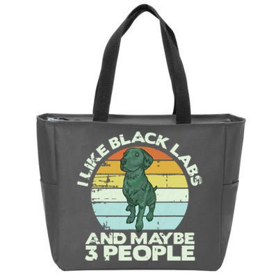 Black Labrador T Dog Lover Tee Black Lab Zip Tote Bag