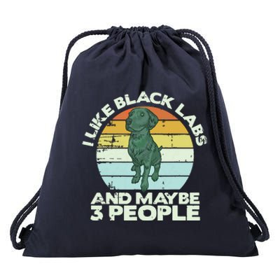 Black Labrador T Dog Lover Tee Black Lab Drawstring Bag