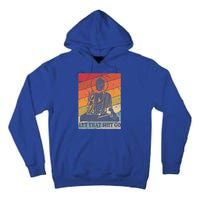 Buddha Let That Shit Go Gift Vintage Distressed Gift Tall Hoodie