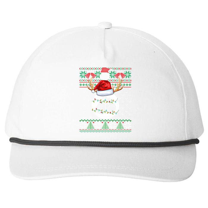 Boxing Lover Ugly Christmas Sweater Funny Xmas Lights Gift Snapback Five-Panel Rope Hat