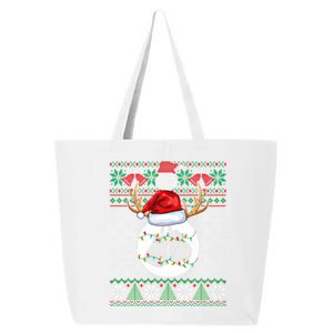 Boxing Lover Ugly Christmas Sweater Funny Xmas Lights Gift 25L Jumbo Tote