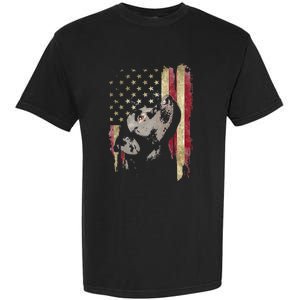 Black Labrador USA Flag Lab Owner Duck Hunter Garment-Dyed Heavyweight T-Shirt