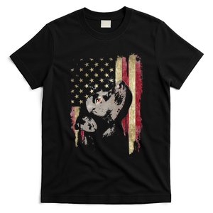 Black Labrador USA Flag Lab Owner Duck Hunter T-Shirt