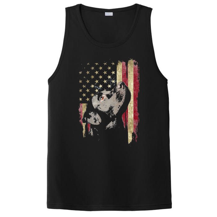 Black Labrador USA Flag Lab Owner Duck Hunter PosiCharge Competitor Tank