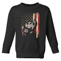 Black Labrador USA Flag Lab Owner Duck Hunter Toddler Sweatshirt