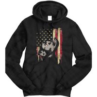 Black Labrador USA Flag Lab Owner Duck Hunter Tie Dye Hoodie