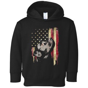 Black Labrador USA Flag Lab Owner Duck Hunter Toddler Hoodie