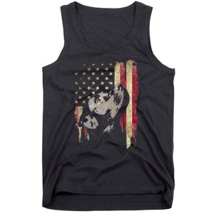 Black Labrador USA Flag Lab Owner Duck Hunter Tank Top